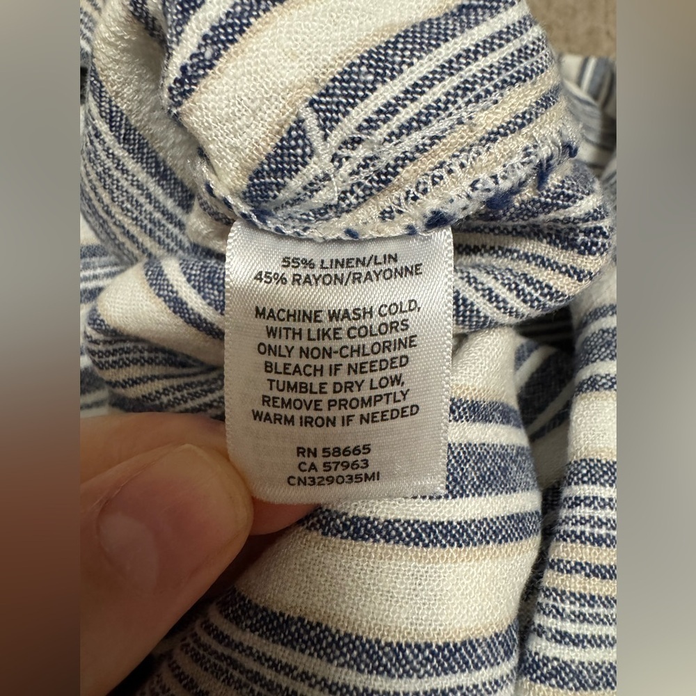 Nordstrom Blue and White Striped A-Line Skirt - Picture 4 of 4